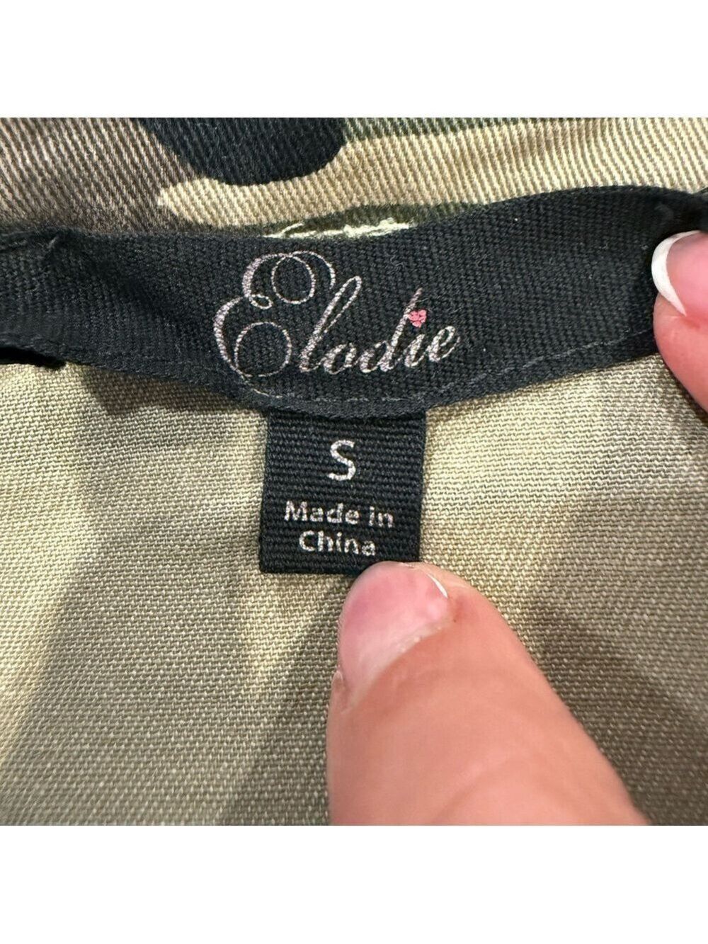 Elodie Camo Utility Jacket Military Style Cotton Button Front Small - Picture 3 of 11